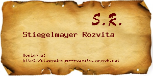 Stiegelmayer Rozvita névjegykártya